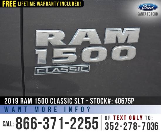 *** 2019 Ram 1500 Classic SLT *** Camera - Flex Fuel - Bluetooth -... for sale in Alachua, FL – photo 9