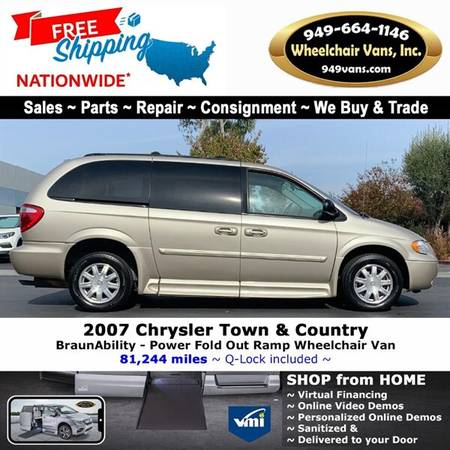 2007 Chrysler Town & Country Touring Wheelchair Van BraunAbility - -... for sale in LAGUNA HILLS, NV – photo 9