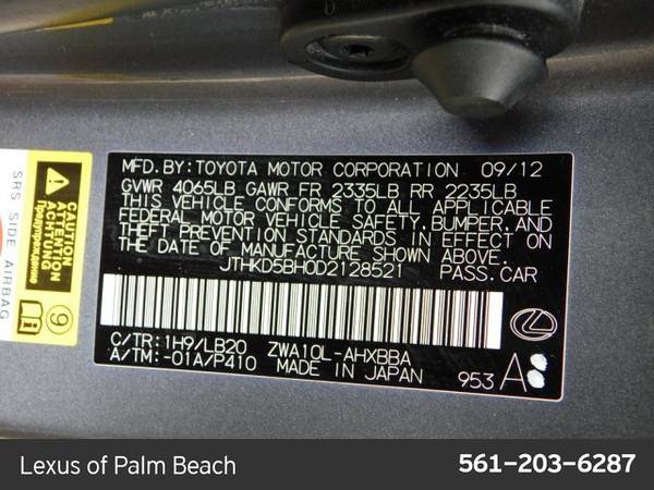 2013 Lexus CT 200h Hybrid SKU:D2128521 Hatchback for sale in West Palm Beach, FL – photo 24