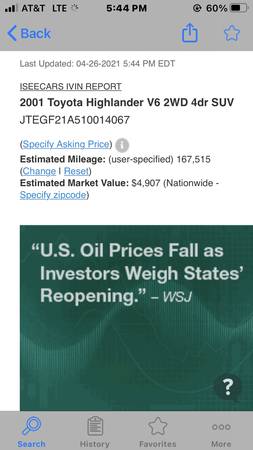 2001 Toyota Highlander SUV 167K miles for sale in Middletown, NJ – photo 16