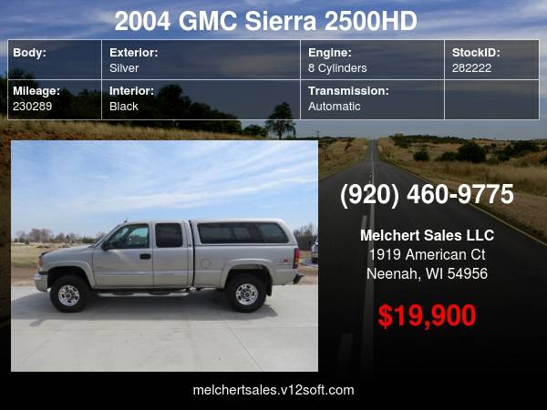 2004 GMC SIERRA 2500HD EXT CAB 143 5 WB 4WD SLT - - by for sale in Neenah, WI – photo 24