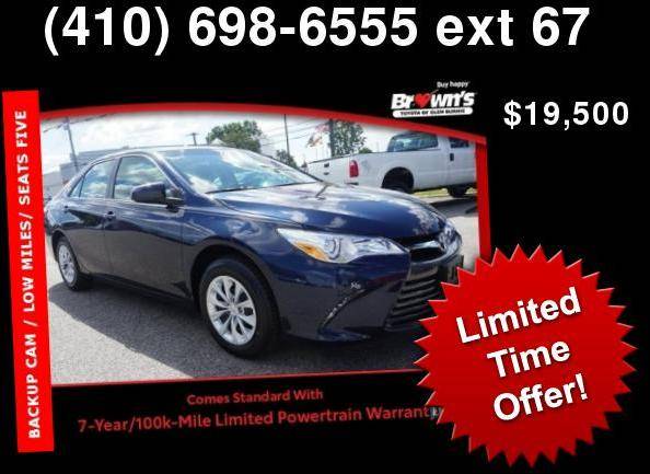 2017 Toyota Camry LE for sale in Glen Burnie, MD