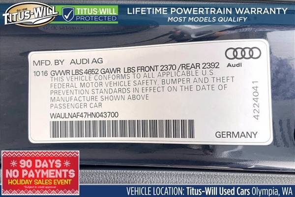 2017 Audi A4 Premium Plus Sedan - cars & trucks - by dealer -... for sale in Olympia, WA – photo 21