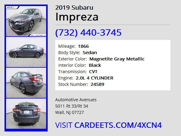 2019 Subaru Impreza, Magnetite Gray Metallic - cars & trucks - by... for sale in Wall, NJ – photo 22