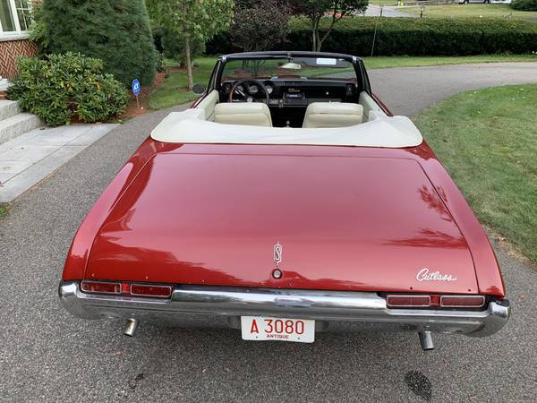 1968 OLDSMOBILE CUTLASS S, CONVERTIBLE, AUTOMATIC, RED / WHITE, VIDEO for sale in Belmont, MA – photo 12