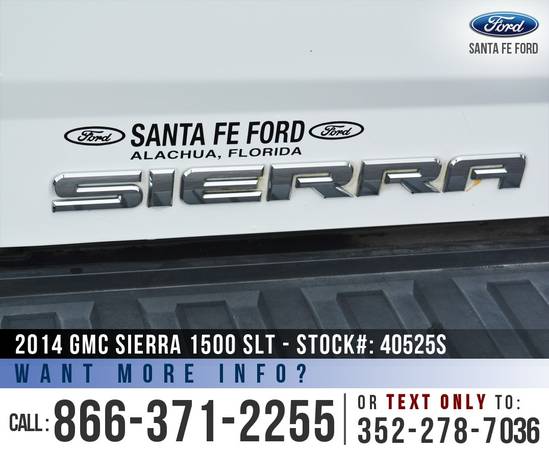 *** 2014 GMC SIERRA 1500 SLT *** Bluetooth - Leather Seats -... for sale in Alachua, GA – photo 9