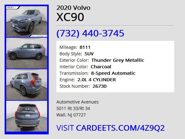 2020 Volvo XC90, Thunder Grey Metallic - - by dealer for sale in Wall, NJ – photo 22