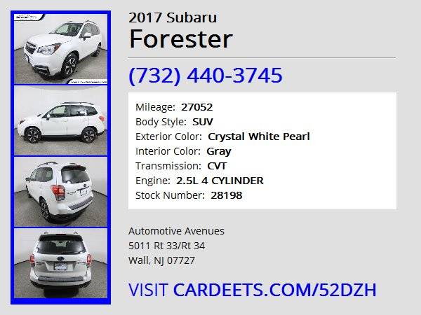 2017 Subaru Forester, Crystal White Pearl - - by for sale in Wall, NJ – photo 22