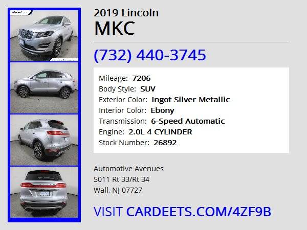2019 Lincoln MKC, Ingot Silver Metallic - - by dealer for sale in Wall, NJ – photo 22