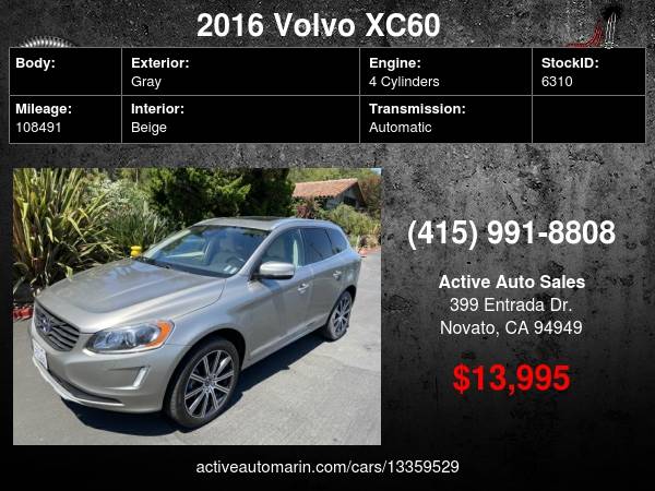 2016 Volvo XC60 FWD 4dr T6 Drive-E Platinum - cars & trucks - by... for sale in Novato, CA – photo 21