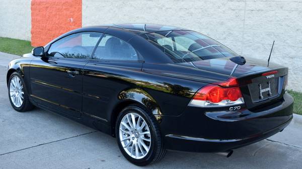 Black 2008 Volvo C70 T5 - Hardtop Convertible - Black Leather - cars... for sale in Raleigh, NC – photo 4