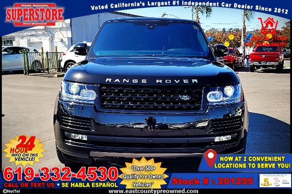 2017 LAND ROVER RANGE ROVER 5.0L V8 SUPERCHARGE-EZ FINANCING-LOW... for sale in El Cajon, CA – photo 5