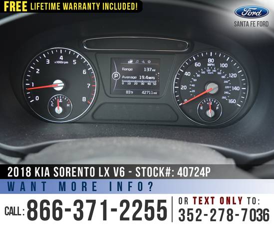 *** 2018 KIA SORENTO LX SUV *** Cruise Control - SIRIUS - Bluetooth... for sale in Alachua, GA – photo 15