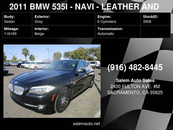 2011 BMW 535I - NAVI - SUNROOF - LEATHER AND HEATED SEATS - HEATED... for sale in Sacramento , CA – photo 21