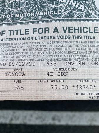 Toyota Camry XLE only 45k miles - cars & trucks - by owner - vehicle... for sale in Virginia Beach, VA – photo 4