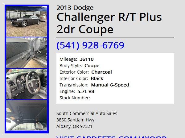 2013 Dodge Challenger R/T Plus Coupe - cars & trucks - by dealer -... for sale in Albany, OR – photo 15