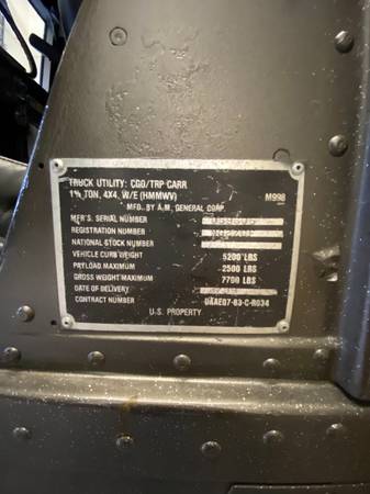 AM General HMMWV M998 Hummer 2-door - cars & trucks - by owner -... for sale in Columbus, OH – photo 6