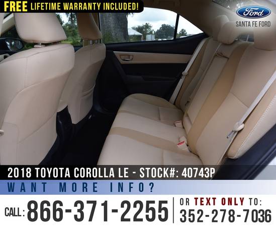 *** 2018 Toyota Corolla LE *** Bluetooth - Cruise - Touchscreen -... for sale in Alachua, GA – photo 17