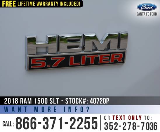 2018 Ram 1500 SLT 4WD *** Cruise Control, Camera, Bluetooth *** -... for sale in Alachua, AL – photo 19