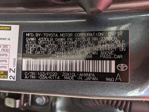 2019 Toyota C-HR LE SKU: K1061688 Wagon - - by dealer for sale in Pinellas Park, FL – photo 24