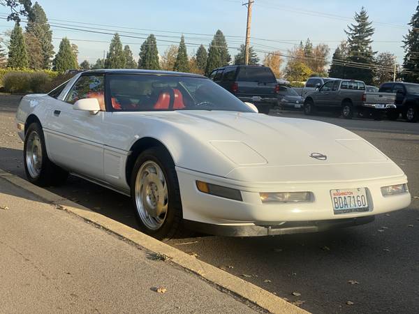 1995 Corvette Coupe W/dual Roof panels low miles White/Red Must See... for sale in PUYALLUP, WA – photo 5