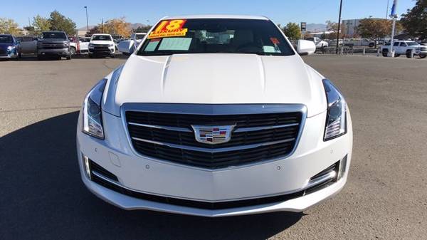 2018 Caddy Cadillac ATS Sedan Premium Luxury RWD sedan White - cars for sale in Reno, NV – photo 2