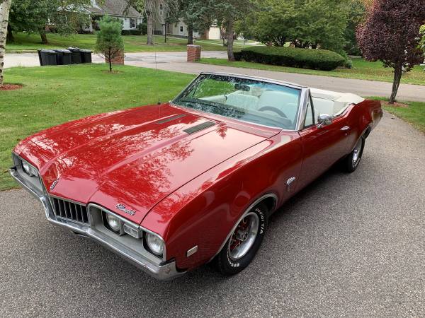 1968 OLDSMOBILE CUTLASS S, CONVERTIBLE, AUTOMATIC, RED / WHITE, VIDEO for sale in Belmont, MA – photo 5