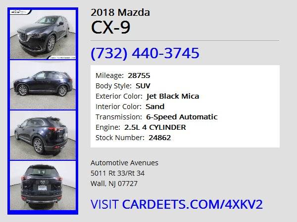 2018 Mazda CX-9, Jet Black Mica - cars & trucks - by dealer -... for sale in Wall, NJ – photo 22