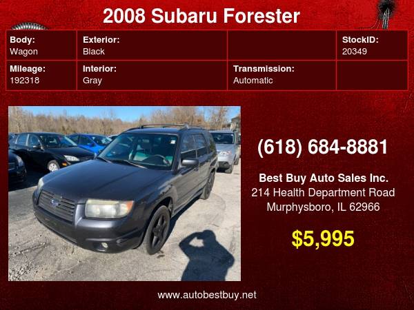 2008 Subaru Forester 2.5 X AWD 4dr Wagon 4A Call for Steve or Dean -... for sale in Murphysboro, IL