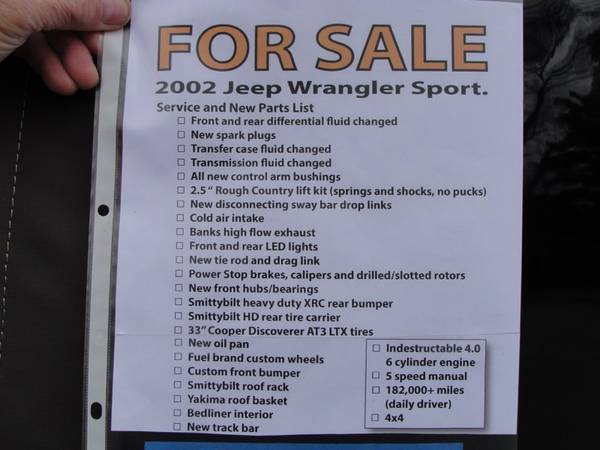 2002 JEEP WRANGLER SPORT stk 1770 - cars & trucks - by dealer -... for sale in Athens, AL – photo 15