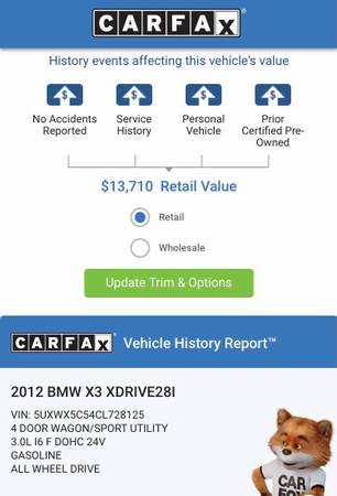 2012 BMW X3 XDRIVE28I AWD - LOW MILES - CLEAN CARFAX - GREAT DEAL -... for sale in Colorado Springs, CO – photo 22