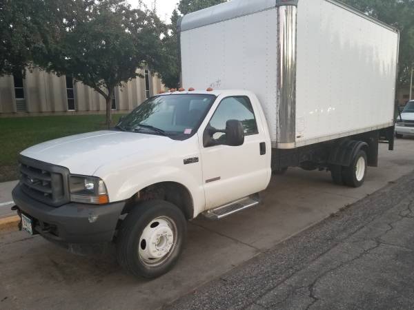 2003 f450 diesel 16ft box truck ONE OWNER for sale in Moorhead, ND