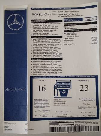 1999 Mercedes-Benz SL500 for sale in Gardnerville, NV – photo 11