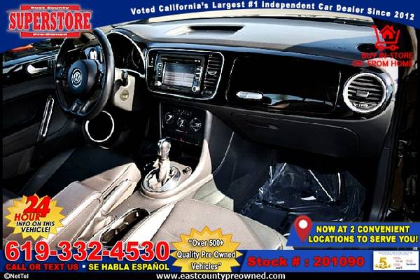 2012 VOLKSWAGEN BEETLE 2.5L HATCHBACK-EZ FINANCING-LOW DOWN! - cars... for sale in El Cajon, CA – photo 2
