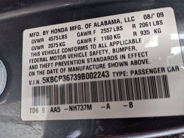 2009 Honda Accord EX SKU: 9B002243 Sedan - - by dealer for sale in SAINT PETERSBURG, FL – photo 17
