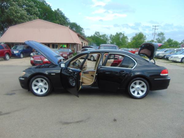 2006 BMW 750I LEATHER V8 LOADED MOON NEWER TIRES CLEAN IN/OUT BLACK... for sale in Union Grove, WI – photo 22