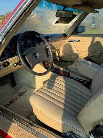 RED 1983 Mercedes-Benz Sports 380SL Convertable Low Miles for sale in Cherry Log, GA – photo 7