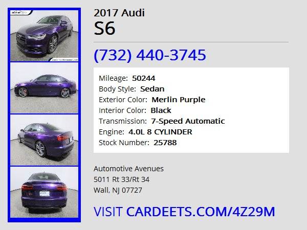 2017 Audi S6, Merlin Purple - cars & trucks - by dealer - vehicle... for sale in Wall, NJ – photo 22