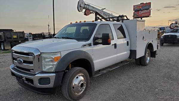 2011 Ford F-550 4wd Crew Cab 7500lb Crane 9ft Mechanics Service Bed 6. for sale in Little Rock, AR – photo 2