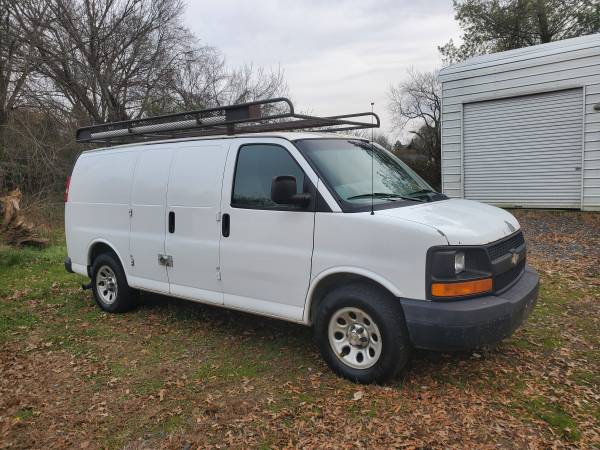2011 CHEVY EXPRESS CARGO VAN LADDER RACK WORK SHELVING 72K MILES -... for sale in Washington, District Of Columbia – photo 3