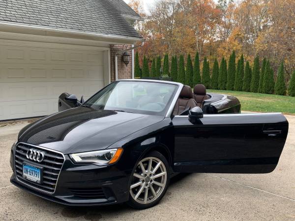 2015 Audi A3 cabriolet convertible, black with brown interior for sale in Wolcott, CT – photo 14
