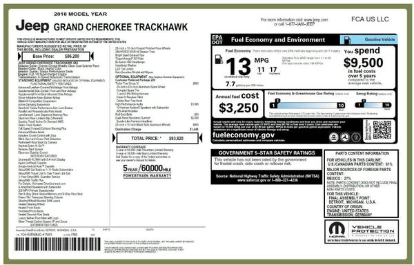 2018 Trackhawk Jeep Grand Cherokee 707 horsepower for sale in Oconomowoc, WI – photo 3