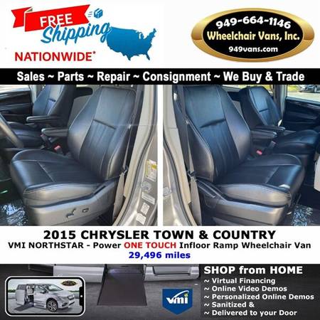 2015 Chrysler Town & Country Touring Wheelchair Van VMI Northstar for sale in Laguna Hills, CA – photo 12