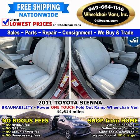 2011 Toyota Sienna LE Wheelchair Van BraunAbility - Power Fold Out for sale in LAGUNA HILLS, NV – photo 12
