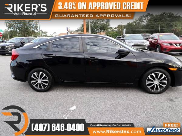 $192/mo - 2017 Honda Civic LX - 100 Approved! - cars & trucks - by... for sale in Kissimmee, FL – photo 8