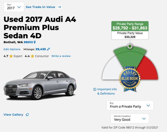 2017 Audi A4 Premium Plus for sale in Other, WA – photo 5