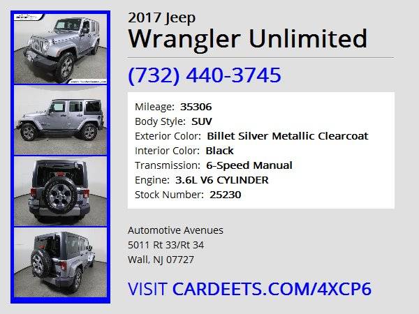 2017 Jeep Wrangler Unlimited, Billet Silver Metallic Clearcoat -... for sale in Wall, NJ – photo 22
