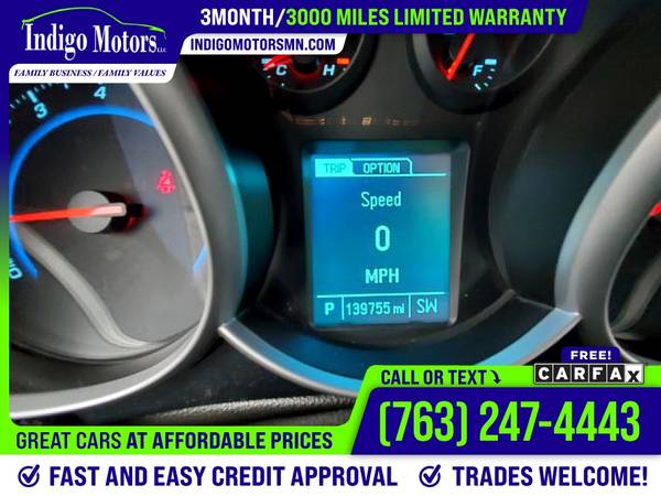 2013 Chevrolet Cruze 2LT 2 LT 2-LT 3mo 3 mo 3-mo 3000 mile warranty for sale in Ramsey , MN – photo 2