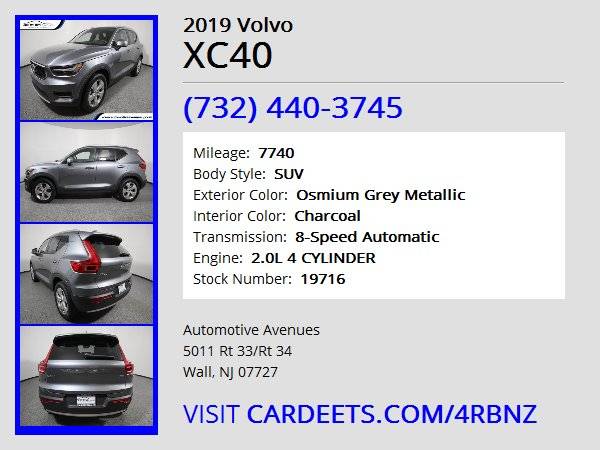 2019 Volvo XC40, Osmium Grey Metallic for sale in Wall, NJ – photo 22